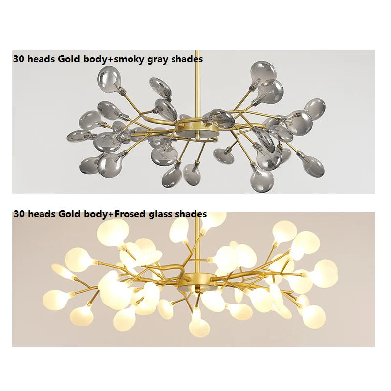 Afralia™ Modern G4 LED Iron Chandelier Tree Branch Lamps for Home Living Room