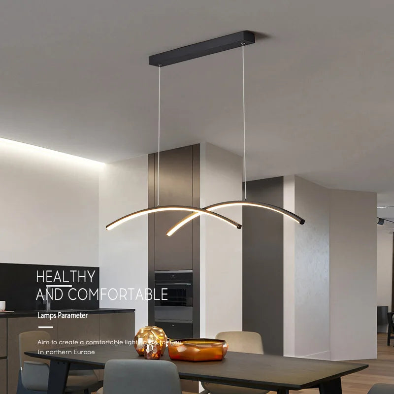 Afralia™ LED Chandelier: Modern, Creative, Minimalist Lighting for Dining Room, Living Room & Bar Counter