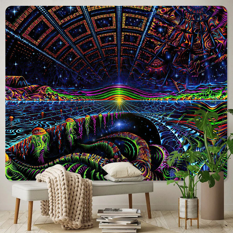 Afralia™ Bohemian Tapestry: Psychedelic Home Decoration Art, Large Size for Yoga Mat or Sofa