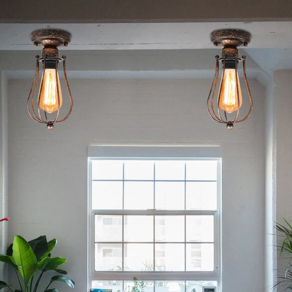 Afralia™ Vintage Industrial Ceiling Light Fixture