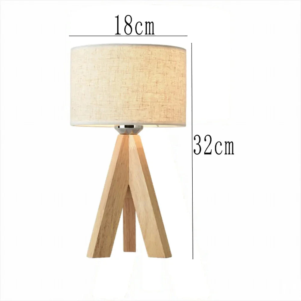 Afralia™ Nordic Linen Table Lamp E27 Bulb Night Light for Home Bedroom Decor