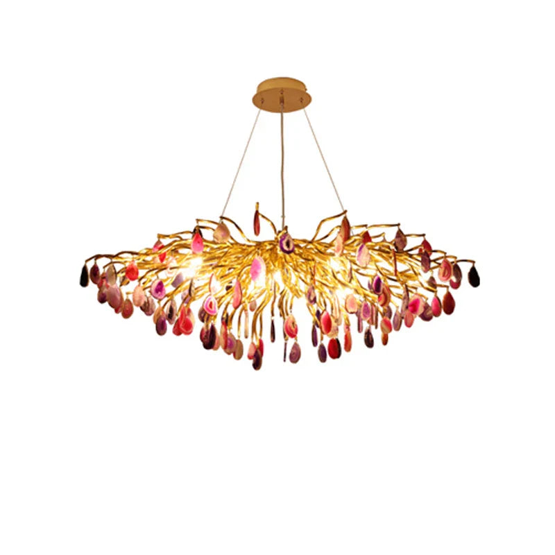 Afralia™ Agate Designer LED Chandelier for Dining & Foyer Room