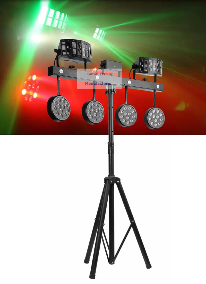 Afralia™ 4-in-1 LED Light Stand: Par, Derby, Strobe, Wash, Laser Effects - Ideal for Bars & Discos