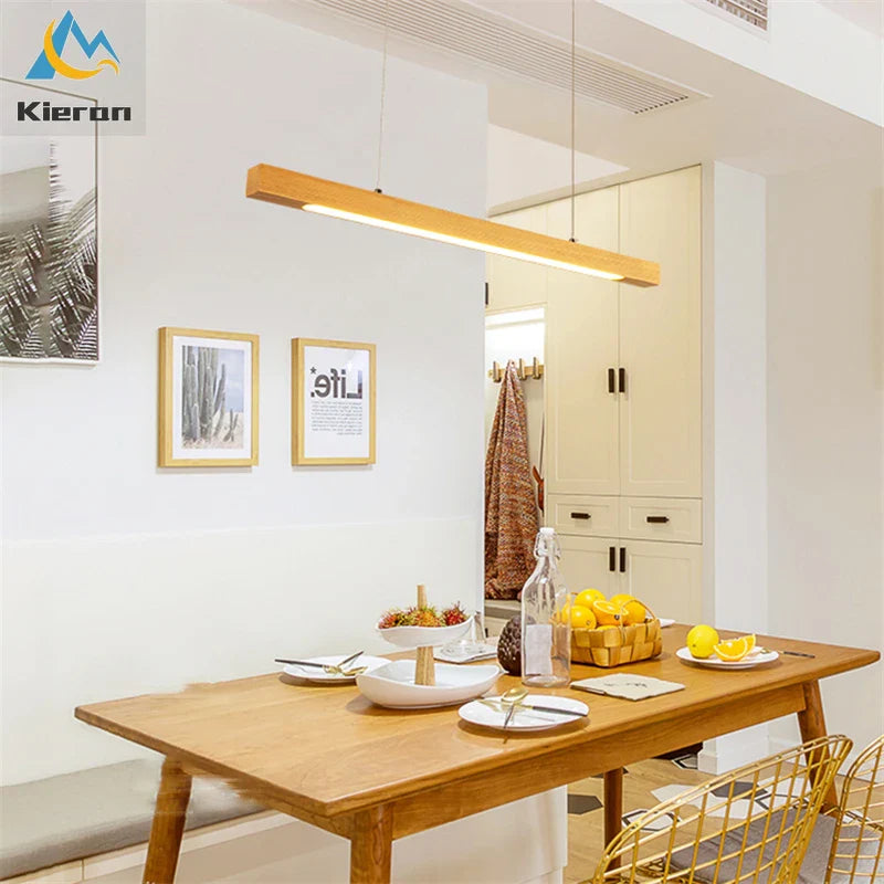 Afralia™ Wood Pendant Lights - Modern Dining Room Hanging Lamps