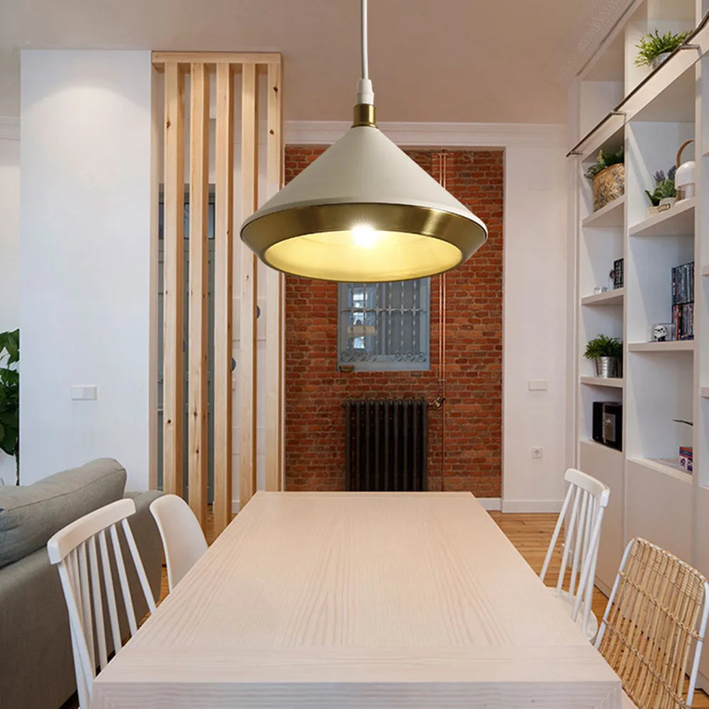 Afralia™ Shear Metal Pendant Light: LED Nordic Farmhouse Lighting for Home Decor