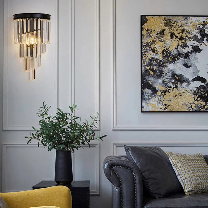 Afralia™ Crystal Wall Lamp: Elegant Lighting for Living Room, Bedroom, and Staircase