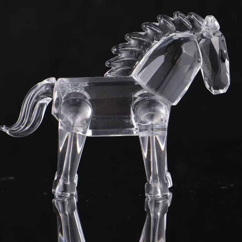 Afralia™ Clear Crystal Animal Figurines Glass Paperweight Statuette Collectible Home Decor