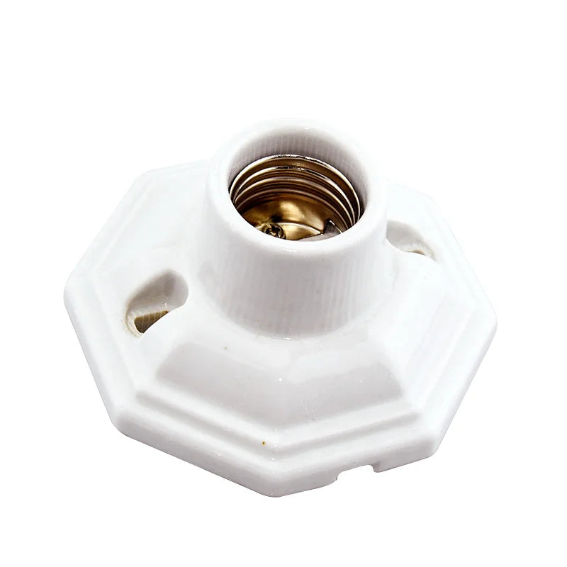 Afralia™ Vintage E27 Lamp Holder Base Creamic 110-220V Socket Bulb Lampholder