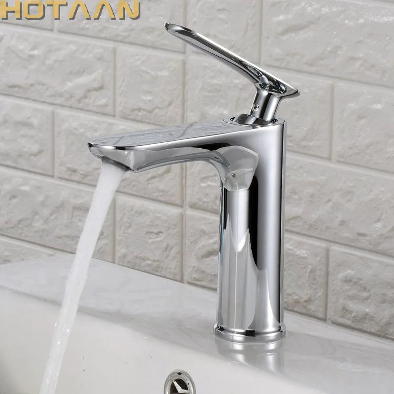 Afralia™ Basin Mixer Faucet Handle Bathroom Tap - Cold & Hot Water Control