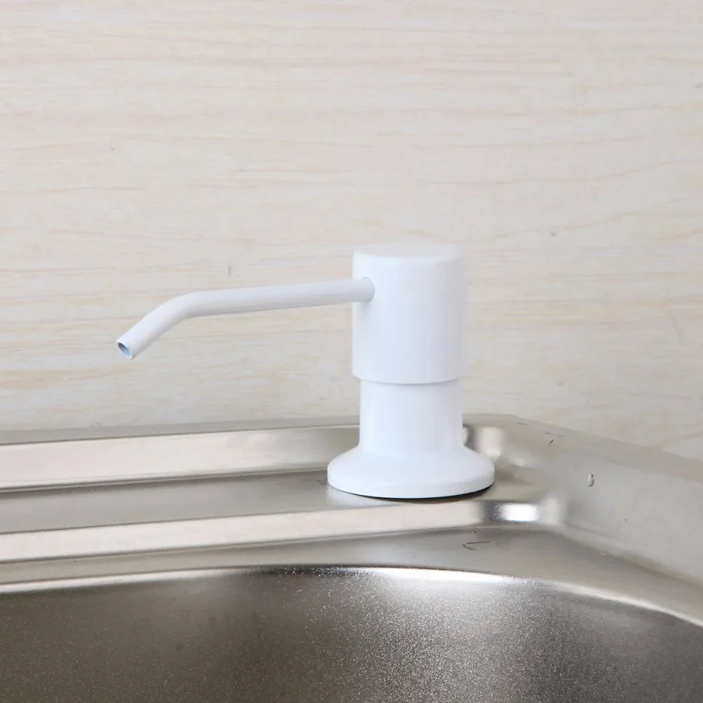 Afralia™ ABS White Soap Dispenser for Kitchen Bathroom Sink, Shampoo, Shower, Lotion - New Liquid