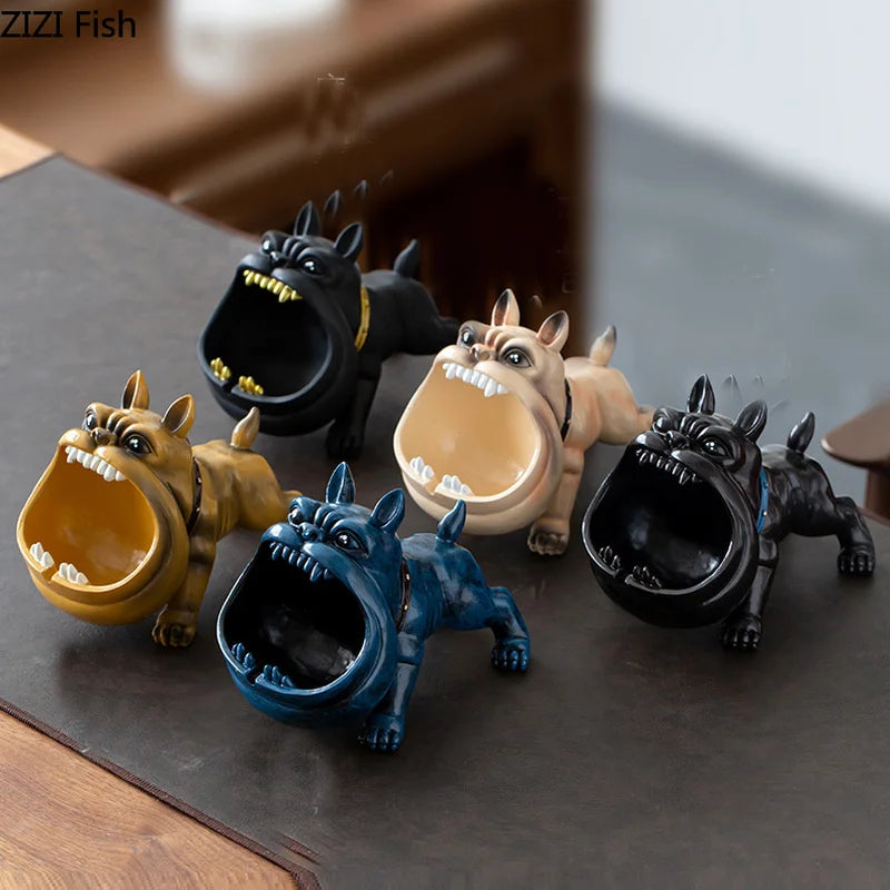 Afralia™ Cartoon Dog Ashtray | Creative Animal Resin Home Decor Gift
