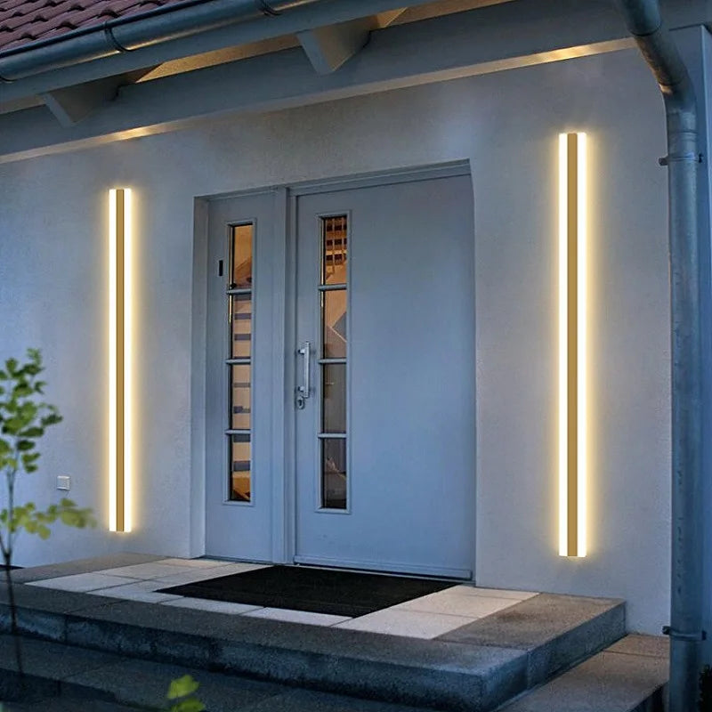 Afralia™ Waterproof LED Wall Lamp for Outdoor Areas, Corridors, and Balconies - Gold, IP65, 110V/220V