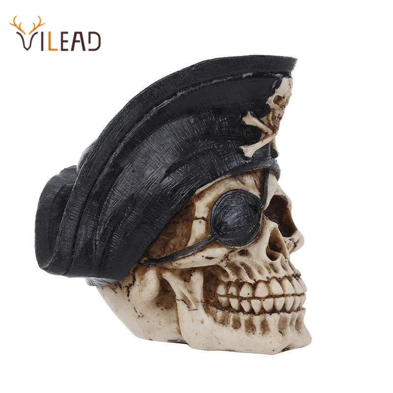 Afralia™ Pirate Captain Skull Sculptures Collection for Personalized Fashion & Halloween Decor