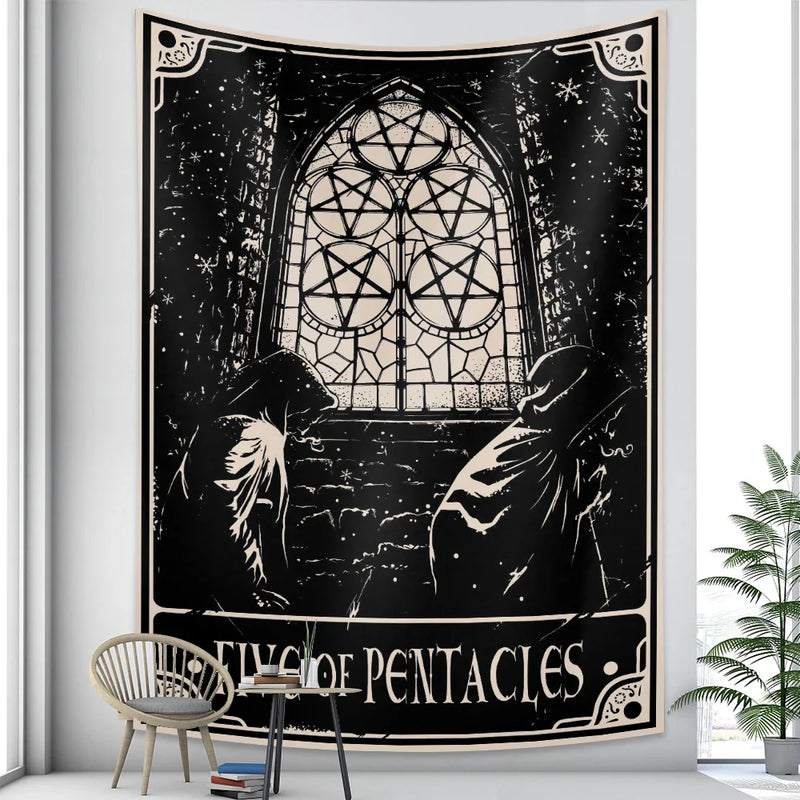 Afralia™ Tarot Card Psychedelic Tapestry Wall Hanging for Bohemian Home Decor