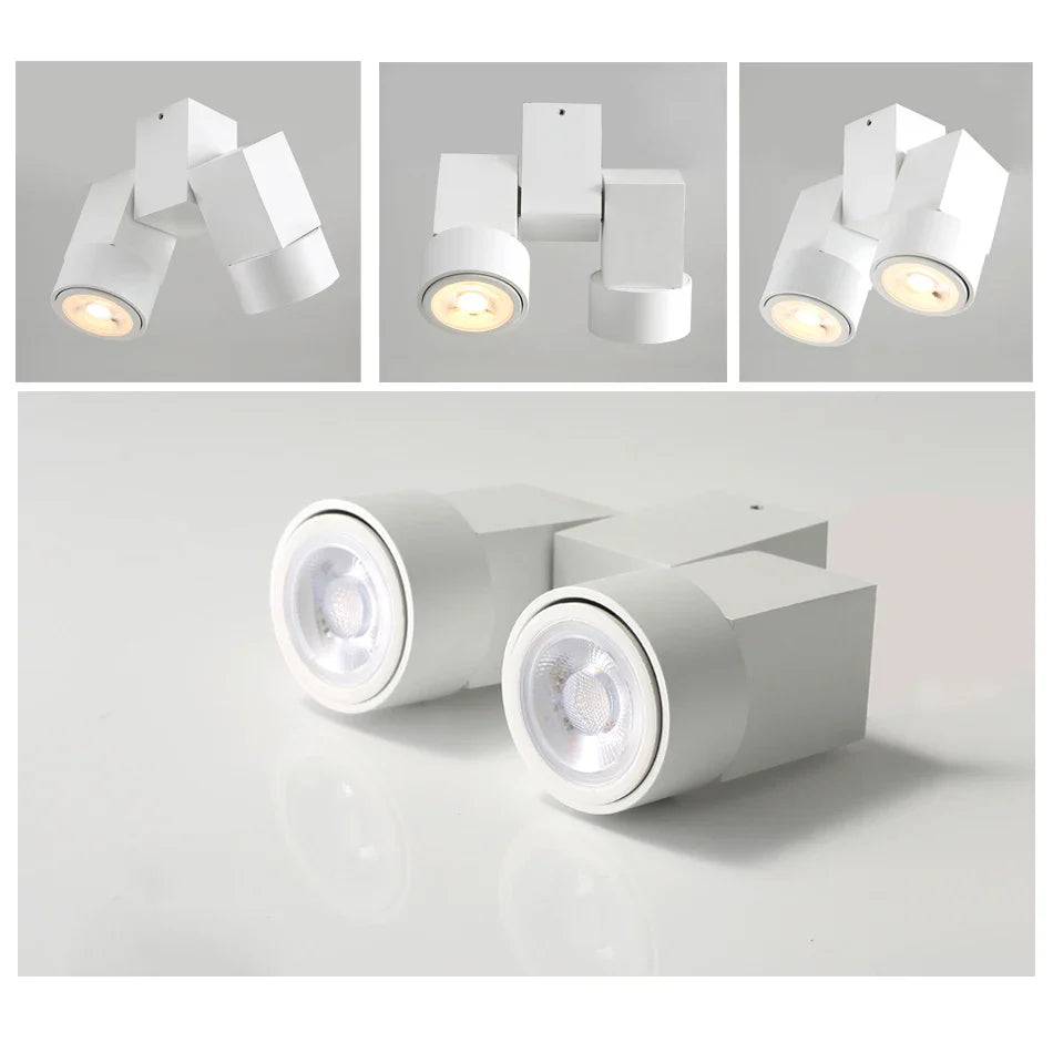 Afralia™ Square LED Ceiling Downlight DUO GU10 Kitchen Living Room Decor Lighting