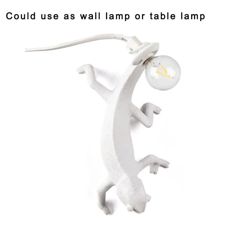 Afralia™ Chameleon LED Desk Lamp: Resin and Glass Creativity Light for Children's Room