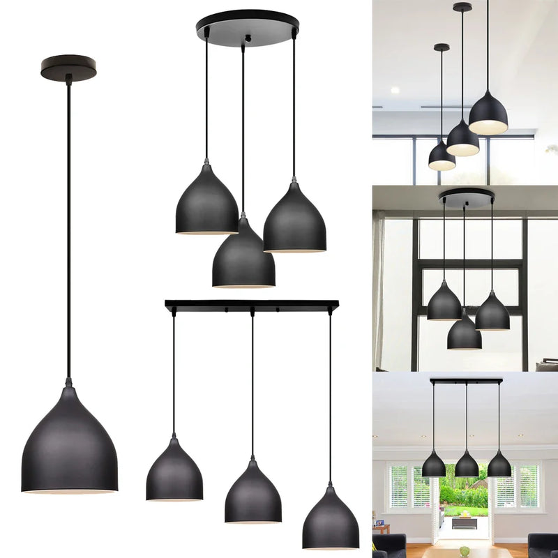 Afralia™ Aluminum LED Pendant Light for Kitchen Bedroom Living Room - Modern Nordic Design