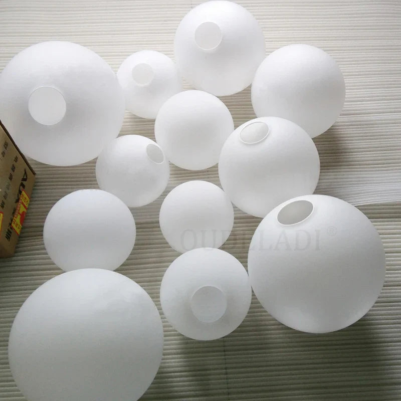 Afralia™ White Glass Lampshade Dia10/12/15cm, Round Ball Light Cover Fitting, High Temperature Resistant