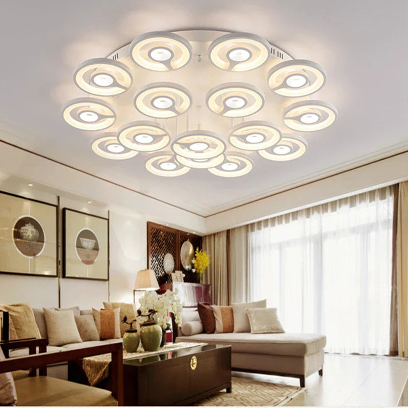 Afralia™ Modern Acrylic LED Ceiling Chandelier for Bedroom & Dining Room