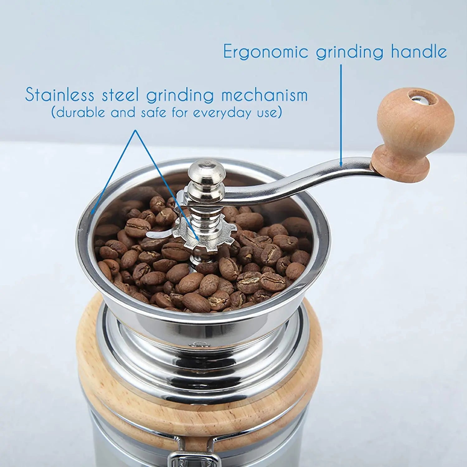 Afralia™ Manual Coffee Grinder with Airtight Canister for Various Coffee Brews