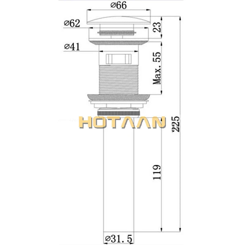 Afralia™ Pop Up Waste Vanity Sink Drain for Stylish Bathroom Upgrade.