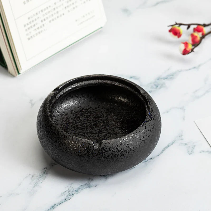 Ceramic Ashtray with Lid for Living Room, Home Decor Afralia™ Gift