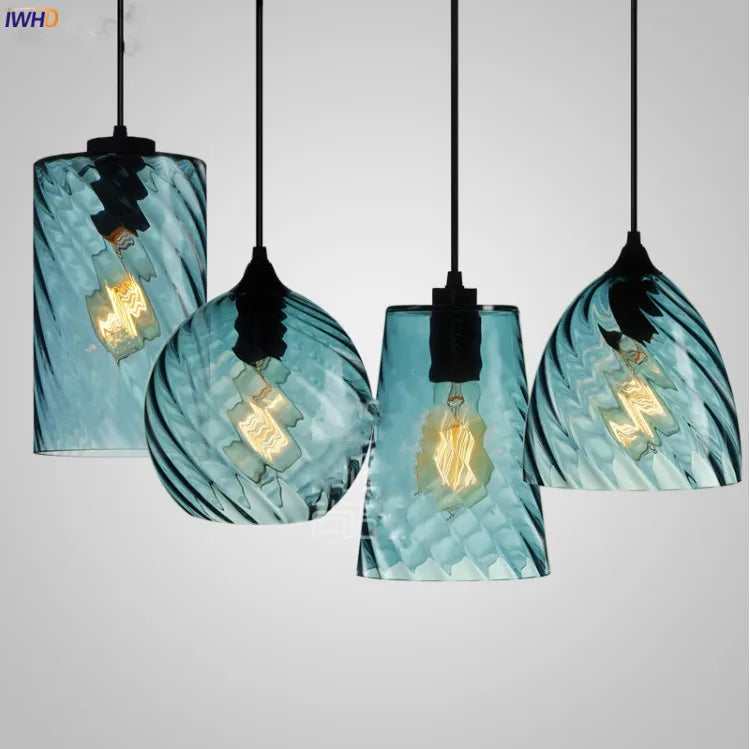 Afralia™ Glass LED Pendant Lamp: Modern Nordic Style Hanging Light for Home, Cafe, or Bar