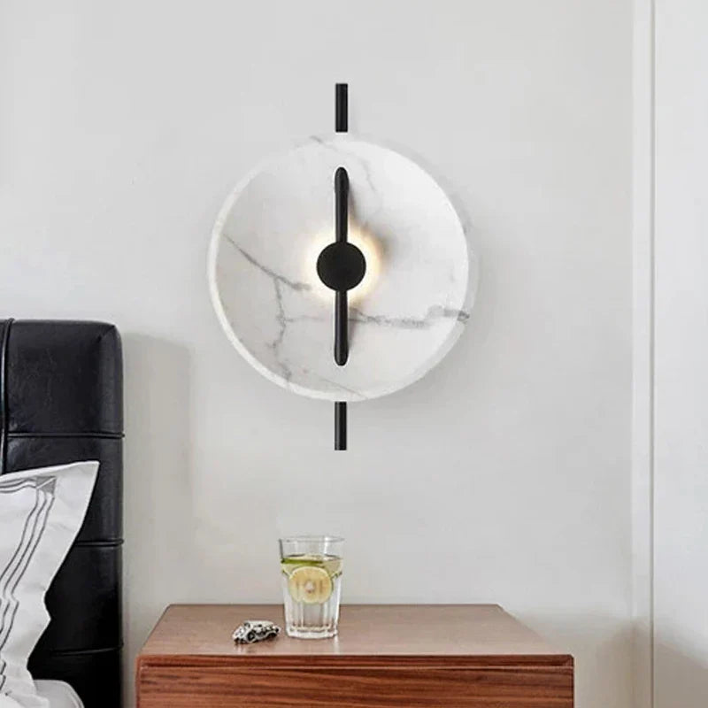 Afralia™ Marble Wall Lamp: Elegant LED Sconce for Bedroom, Living Room, or Hotel