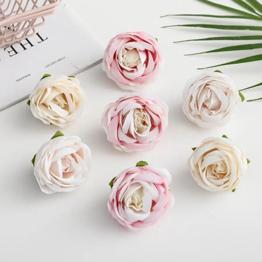 Afralia™ Silk Tea Rose Buds Head Wedding Home Decor DIY Gifts Bouquet