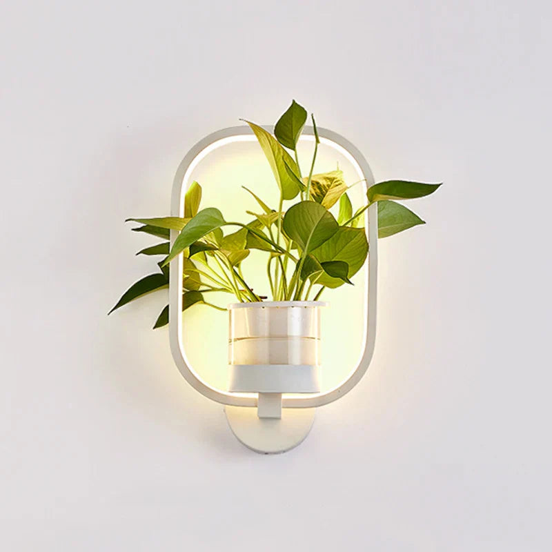 Afralia™ Nordic Plant LED Wall Sconce Light for Living Room, Aisle, Balcony - Decor Lighting