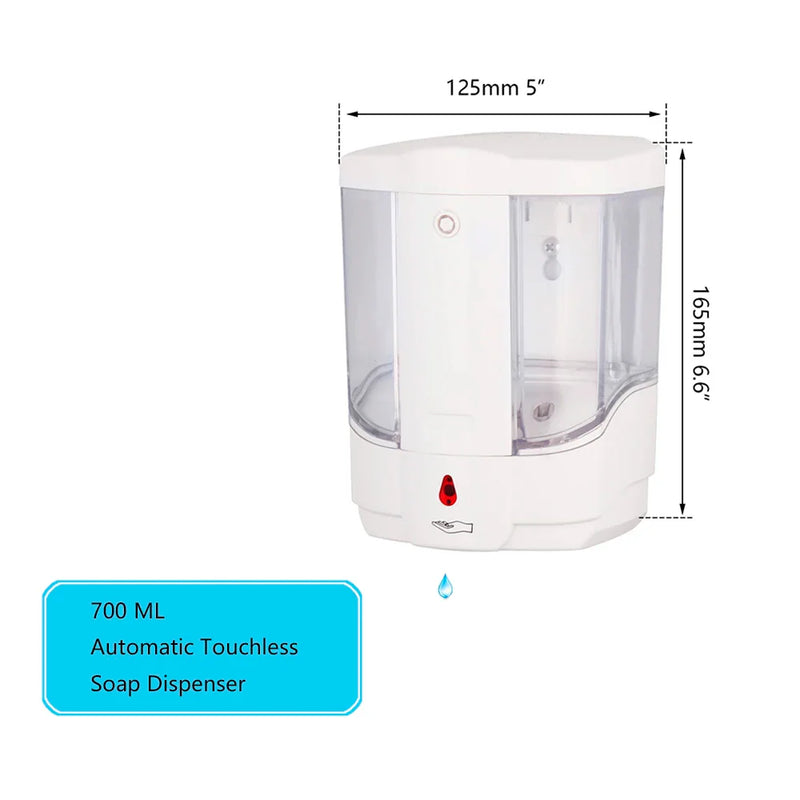 Afralia™ Automatic Smart Sensor Liquid Soap Dispenser 700ml ABS Sanitizer Bottle