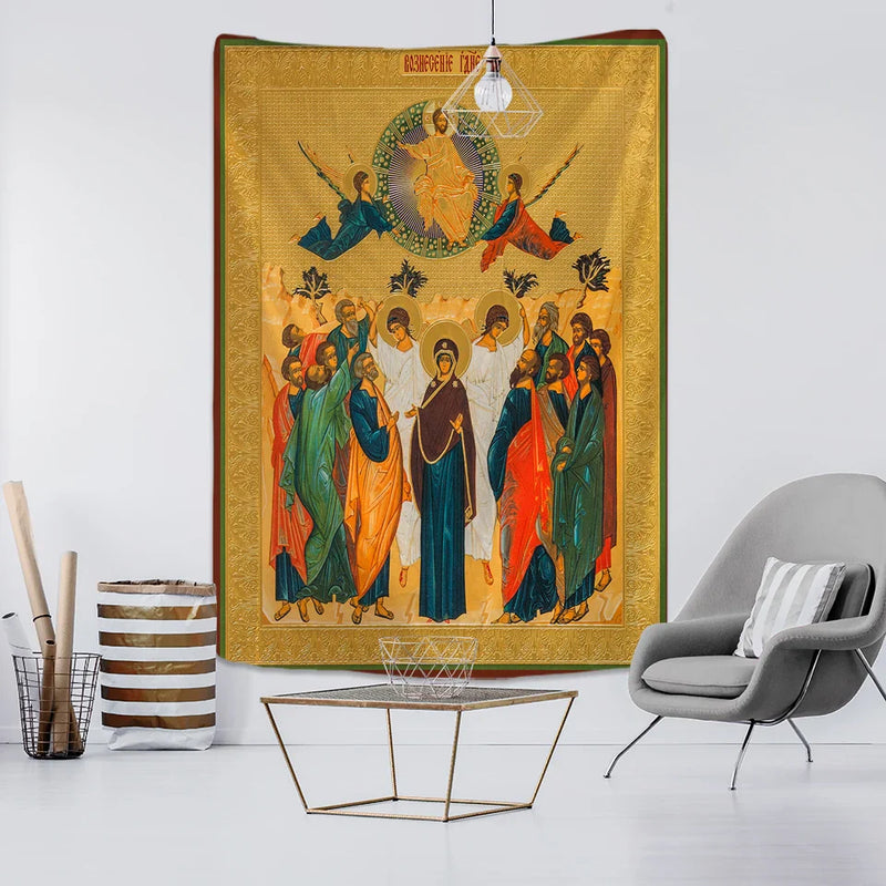 Afralia™ Jesus & Disciples Tapestry: Boho Mandala Wall Decor, Hippie Wall Hanging & Psychedelic Art