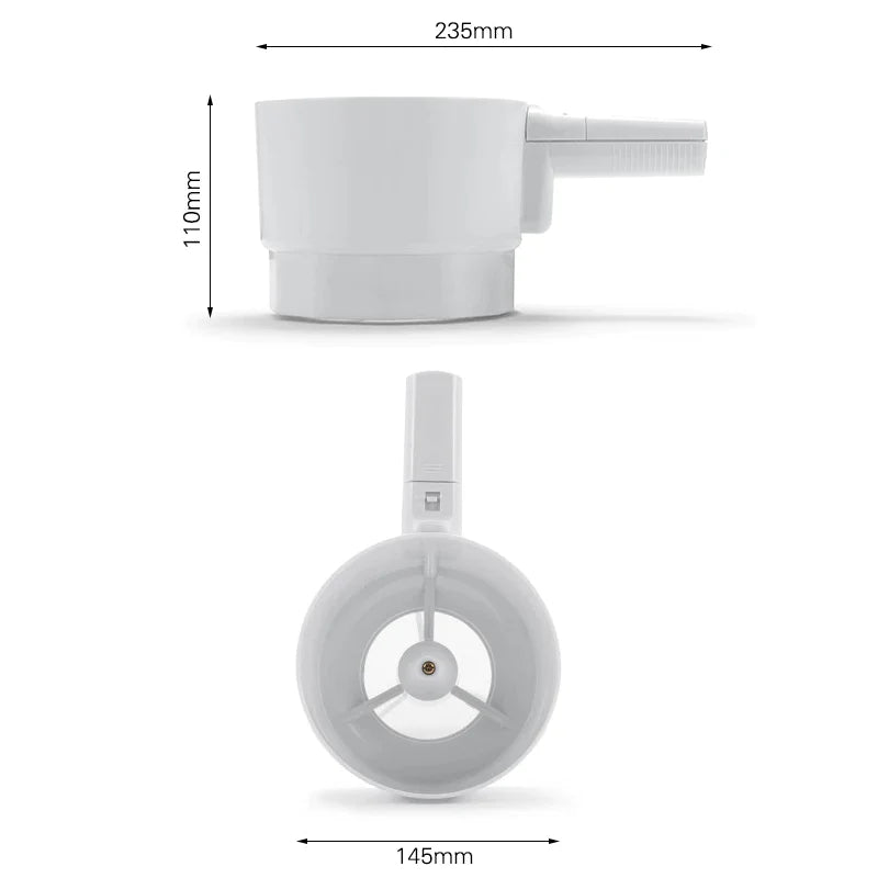Afralia™ Electric Flour Sifter Shaker for Baking - Plastic Cup Shape Powder Sieve Sugar Shaker
