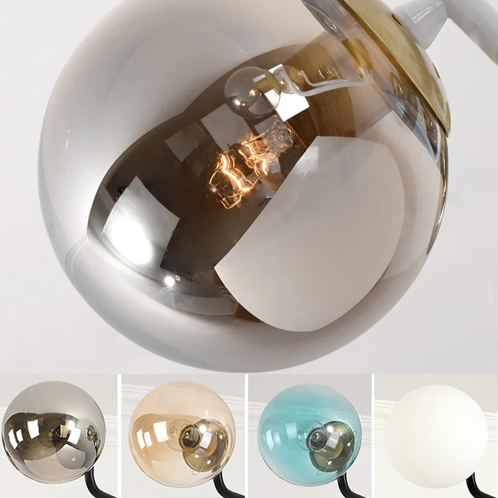 Afralia™ Nordic LED Bubble Chandelier with 6 Edison Lights
