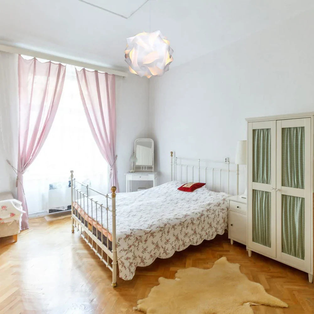 Afralia™ Modern Nordic Puzzle Lampshade Pendant Light Fixture