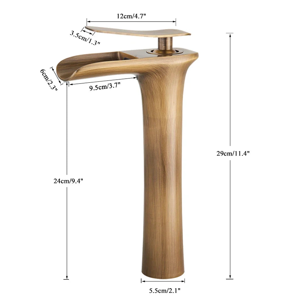 Afralia™ White Waterfall Bathroom Faucet - Modern Single Hole Basin Mixer Tap