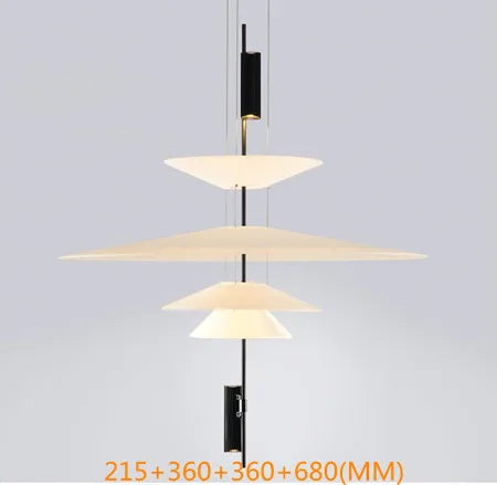 Afralia™ Nordic Flamingo Chandelier: White Light Minimalist Round Lamp for Living, Bed, Dining Room