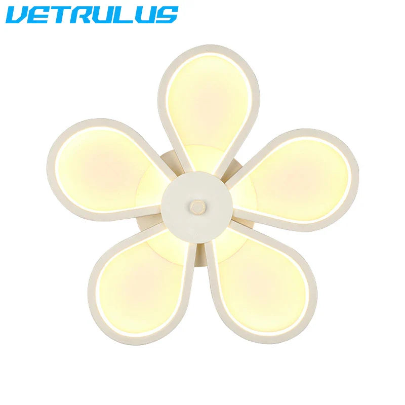 Afralia™ Acrylic Flower Twisted LED Chandelier Ceiling Lamp for Living Room, Hotel Decor