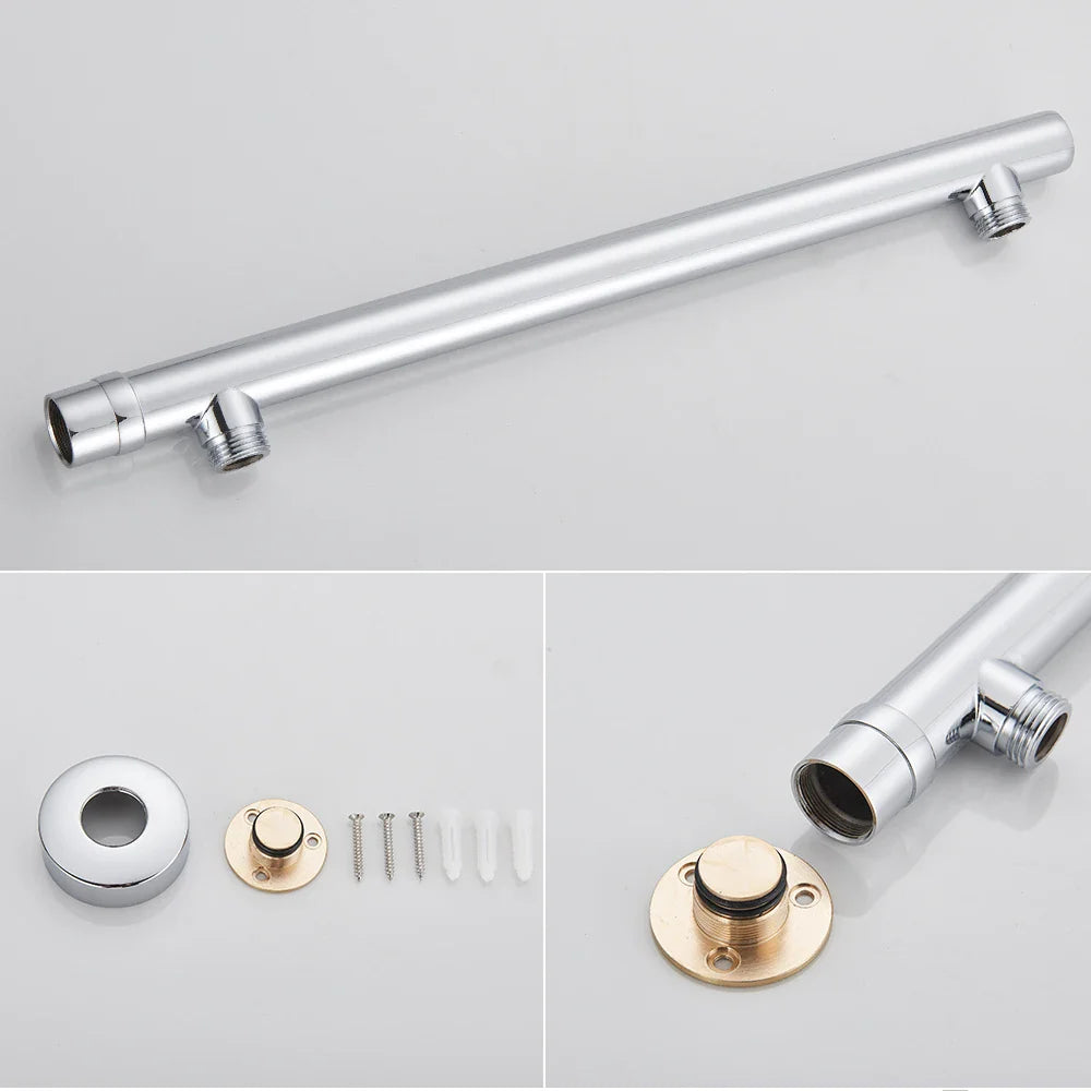 Afralia™ 10" Square Rainfall Shower Head Set with Stainless Steel Hose