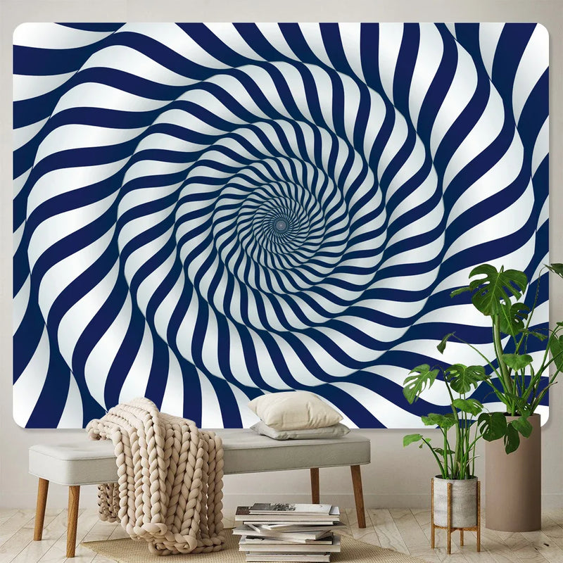 Afralia™ Psychedelic Eye Illusion Tapestry: Bohemian Home Decor & Yoga Mat