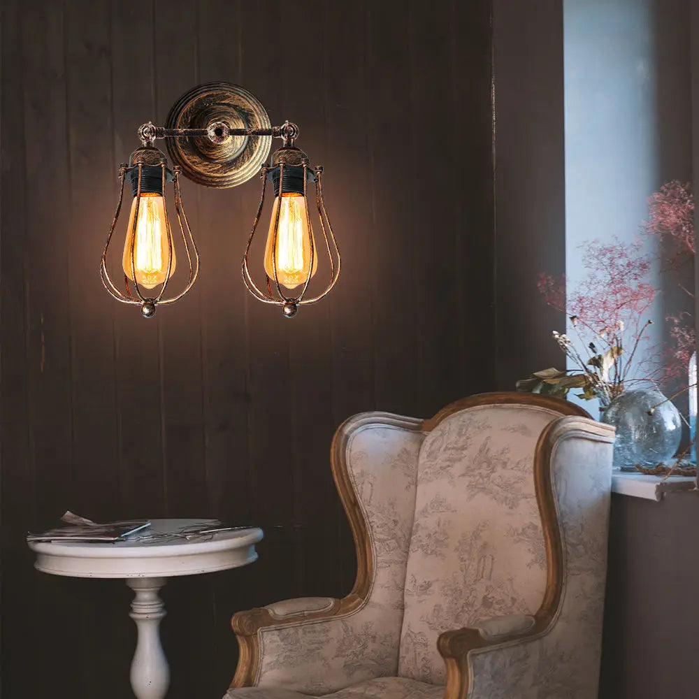 Afralia™ Modern Vintage Wall Lights Adjustable Bedside Sconce Lamps