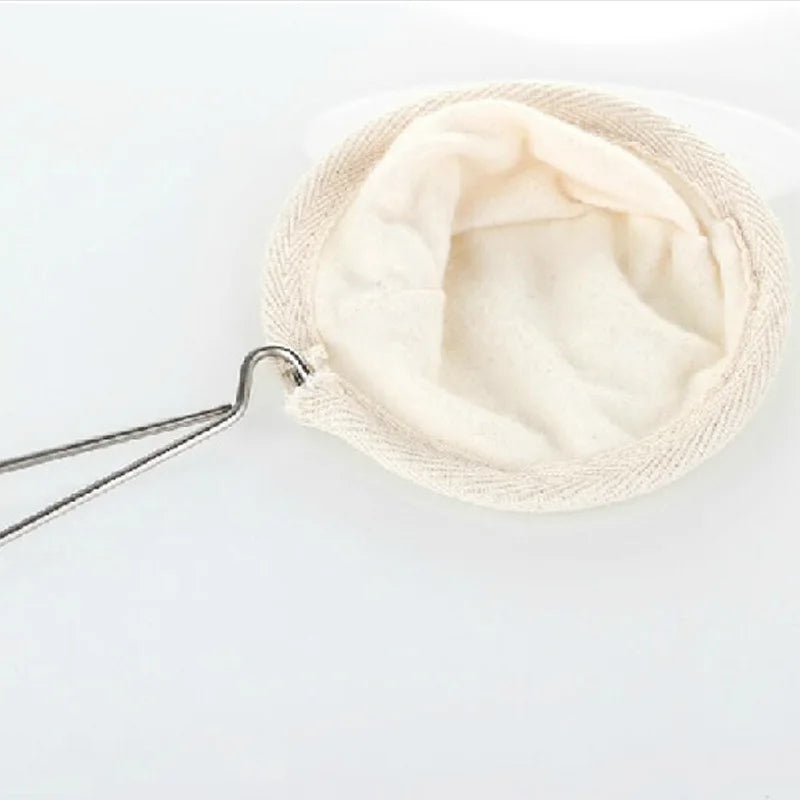 Afralia™ Flannel Cloth Tea Filter Bags Stainless Steel Handle Coffee Tool