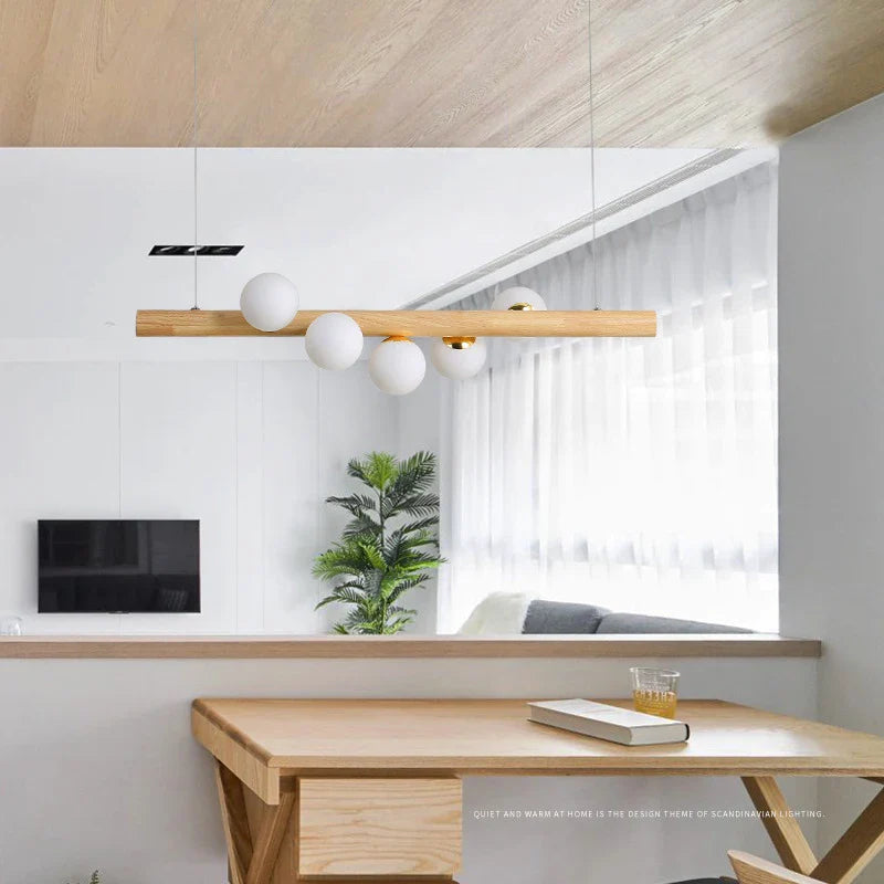 Afralia™ Wood Pendant Light for Dining Room | Modern Kitchen Island Lighting