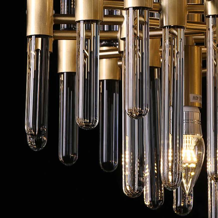 Afralia™ E14 LED Crystal Pendant Lights in Silver Gold Finish