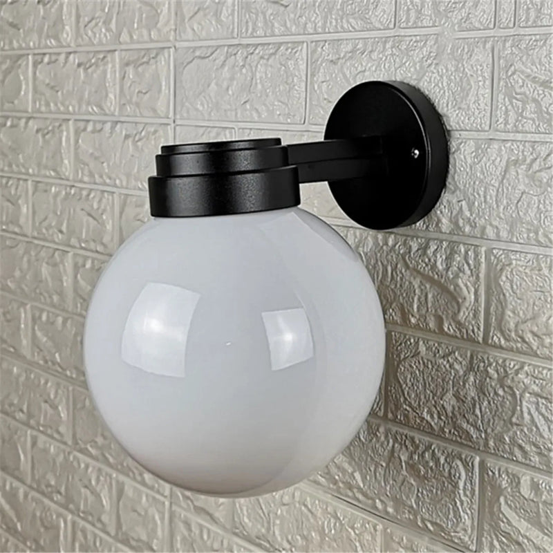 Afralia™ Globe Shade Wall Lantern for Entryway Porch Patio, E27 Base Socket