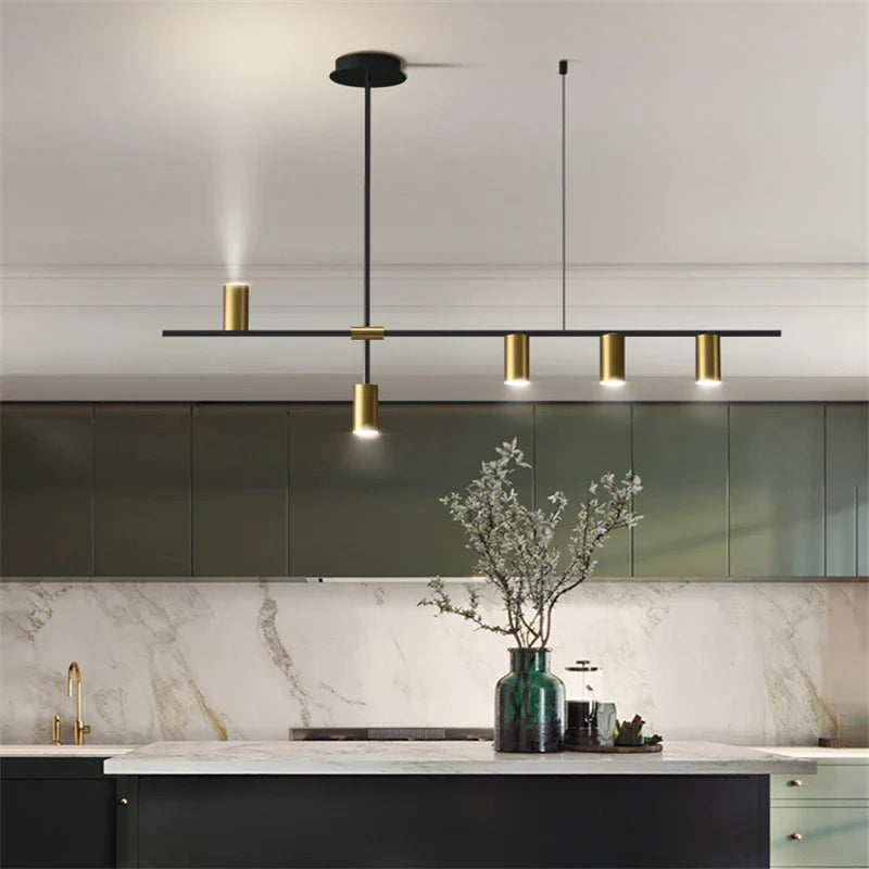 Afralia™ Modern LED Chandelier for Kitchen Island Dining Pendant Lamp