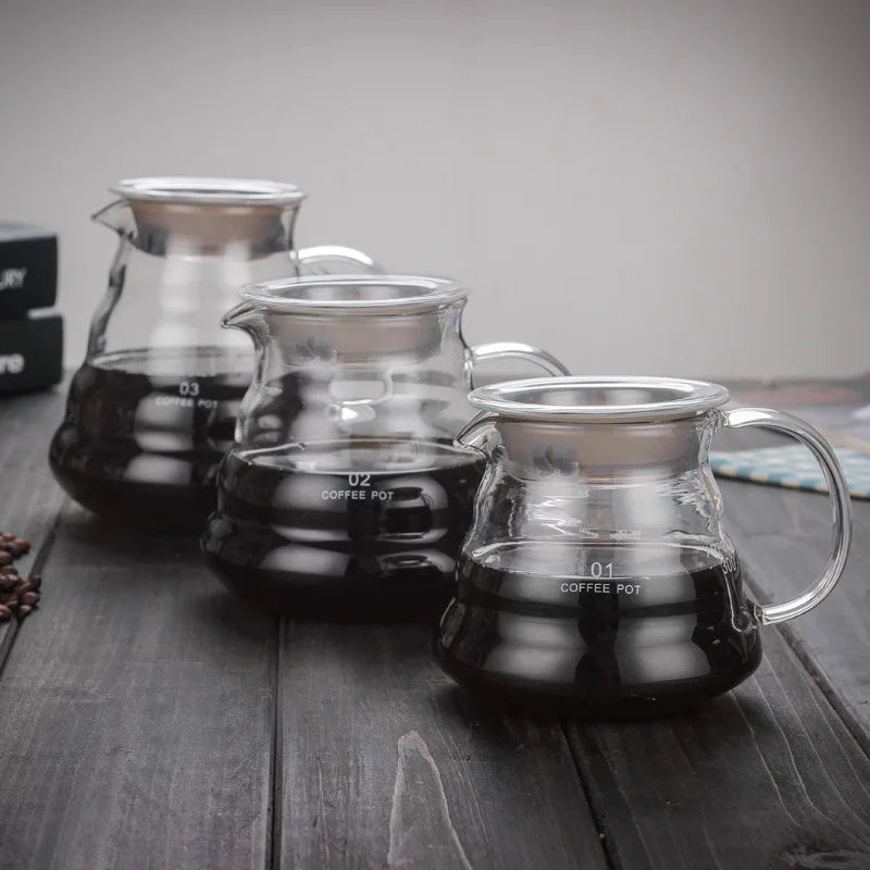 Afralia™ Cloud Shaped Glass Coffee Kettle Heat Resistant Teapot 360/600/800ml