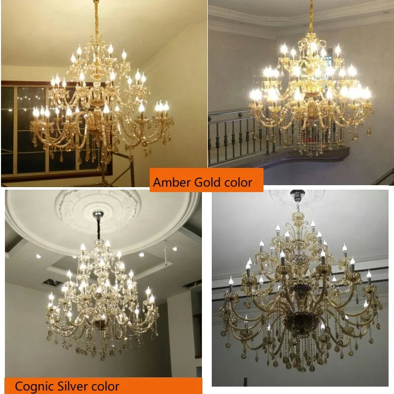 Afralia™ Luxury Crystal Chandelier - Modern 30 Lights Home Decor Elegant Design