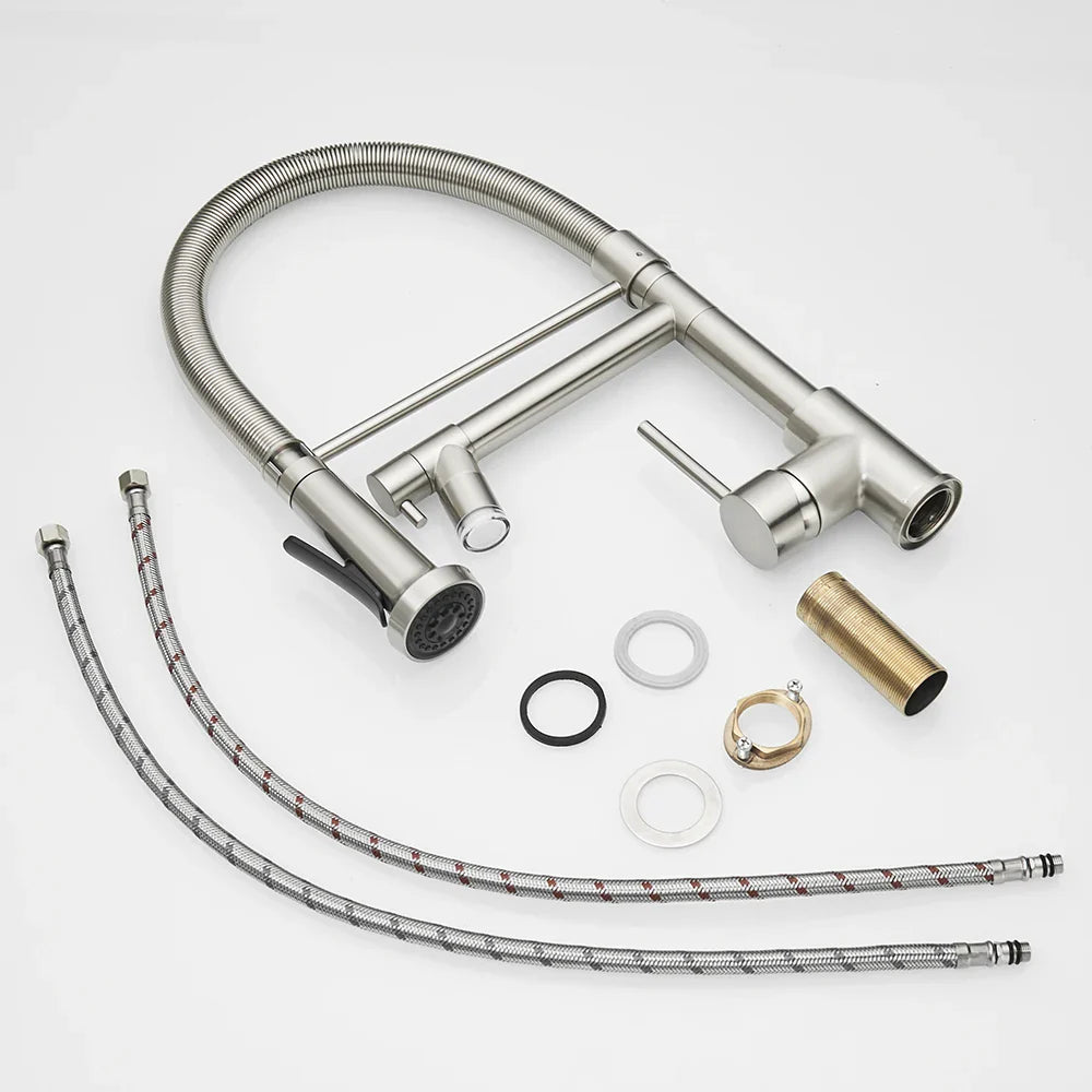 Afralia™ LED Kitchen Faucet with Dual Spouts and Single Handle