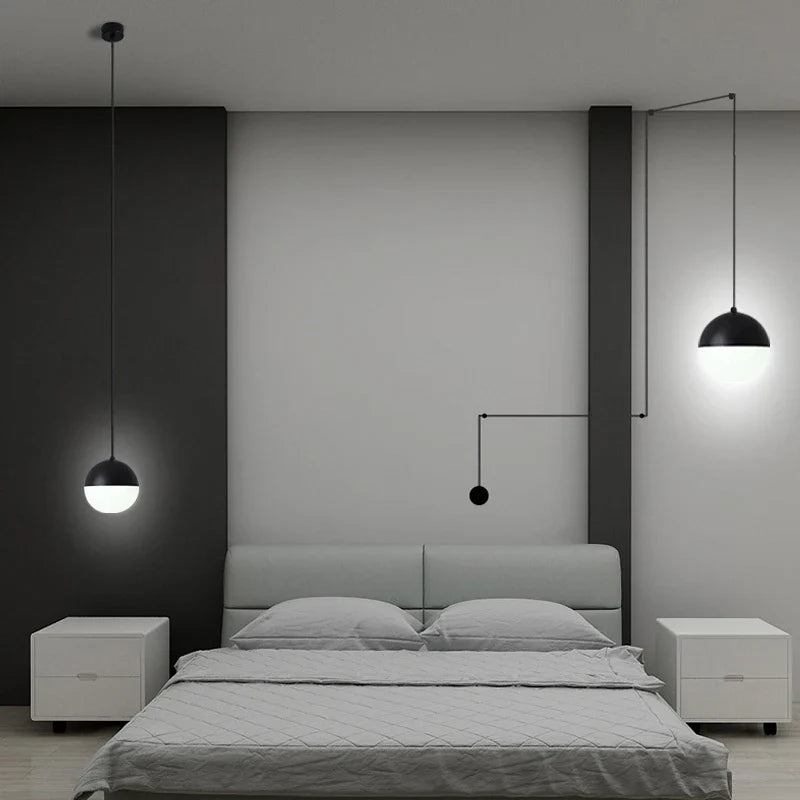 Afralia™ Glass Ball Pendant Lamp LED Chandelier for Kitchen Island Decor